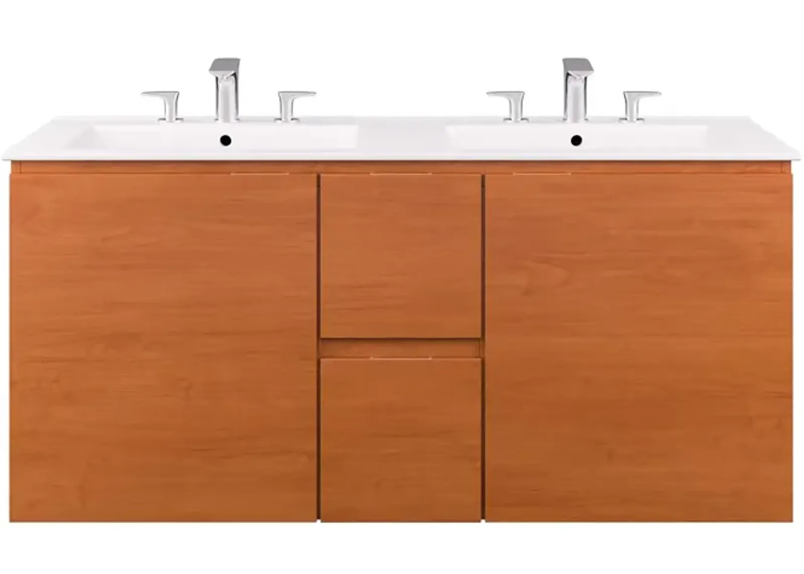 Scenic 48" Double Wall-Mount Bathroom Vanity