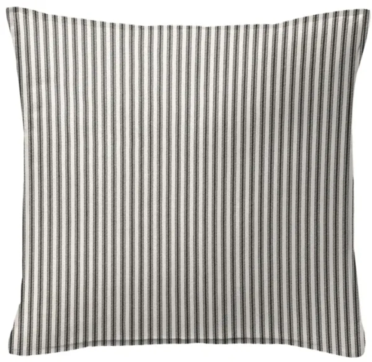 6ix Tailors Fine Linens Cruz Ticking Stripes Black/Linen Decorative Throw Pillows