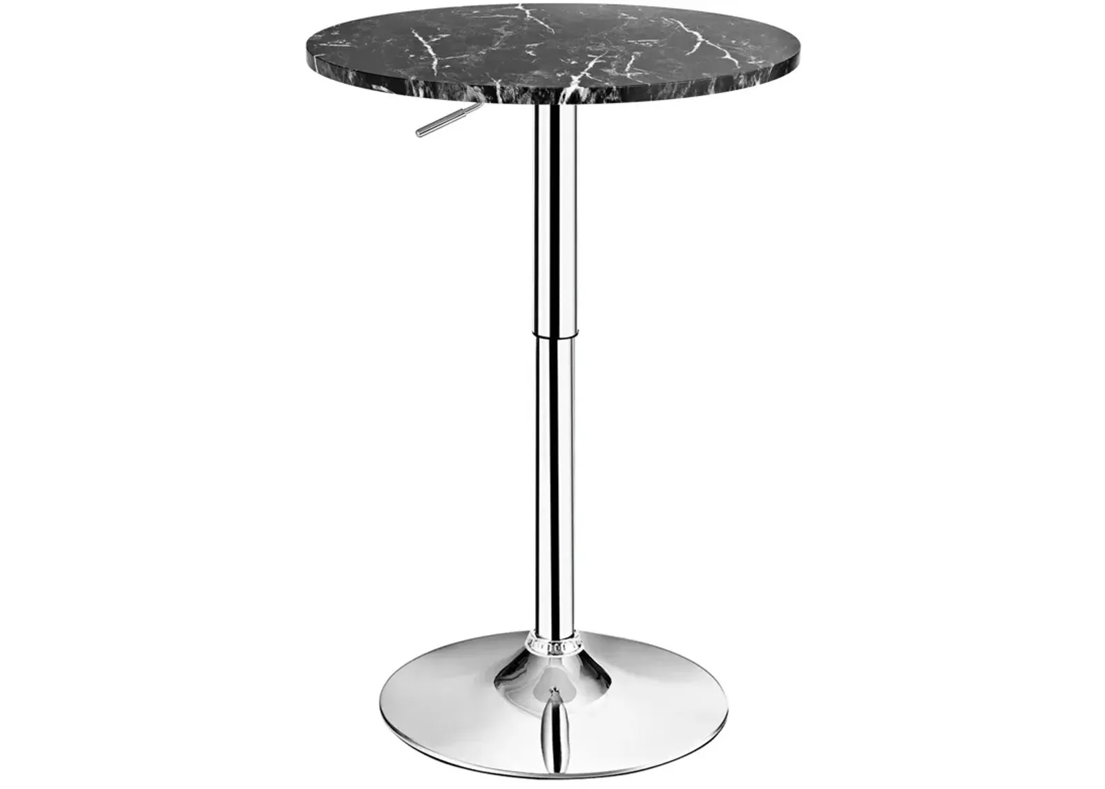 360� Swivel Cocktail Pub Table with Sliver Leg and Base