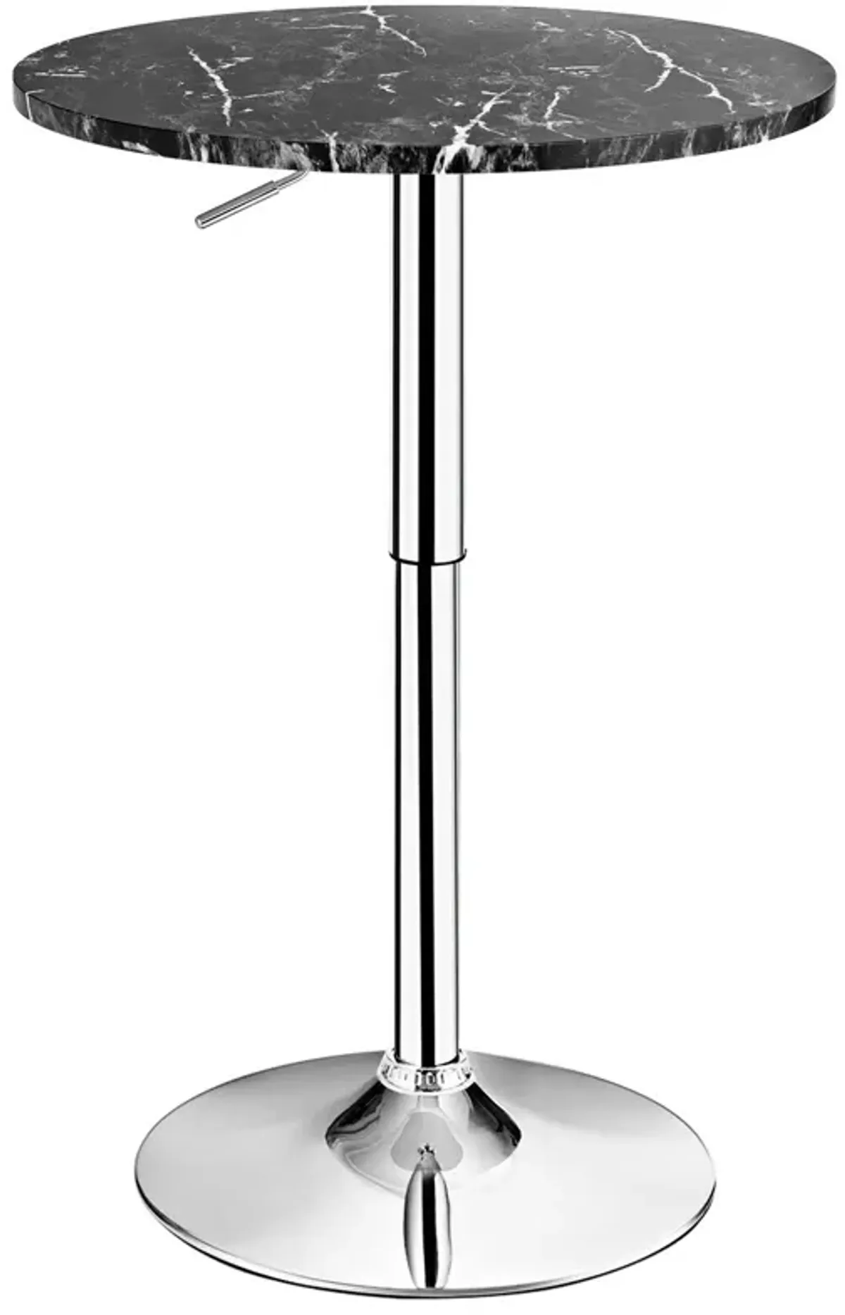 360� Swivel Cocktail Pub Table with Sliver Leg and Base