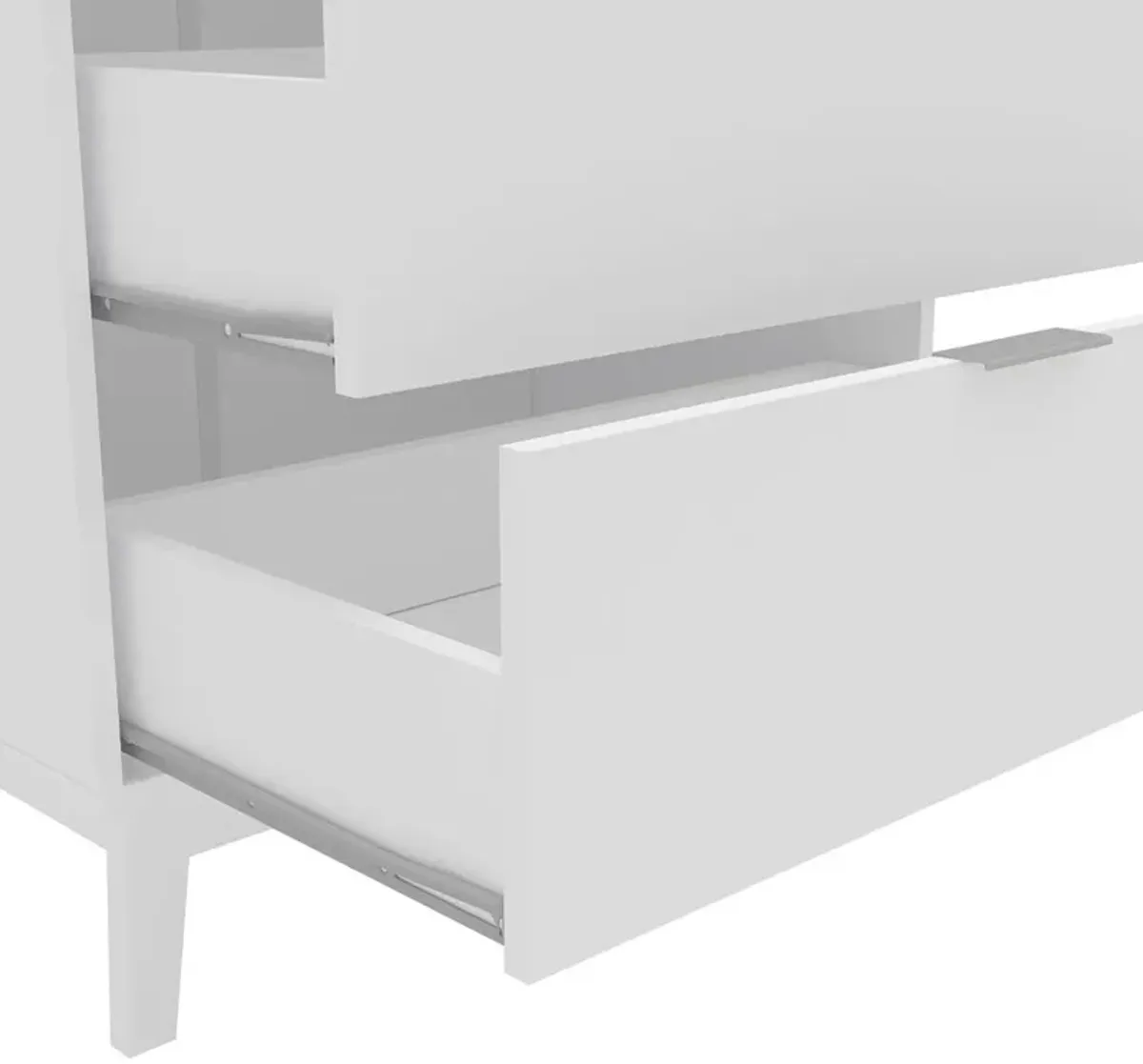 Polifurniture Victoria Modern 3 Drawer Dresser, White