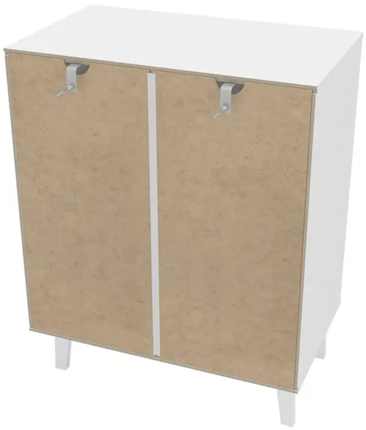 Polifurniture Victoria Modern 3 Drawer Dresser, White