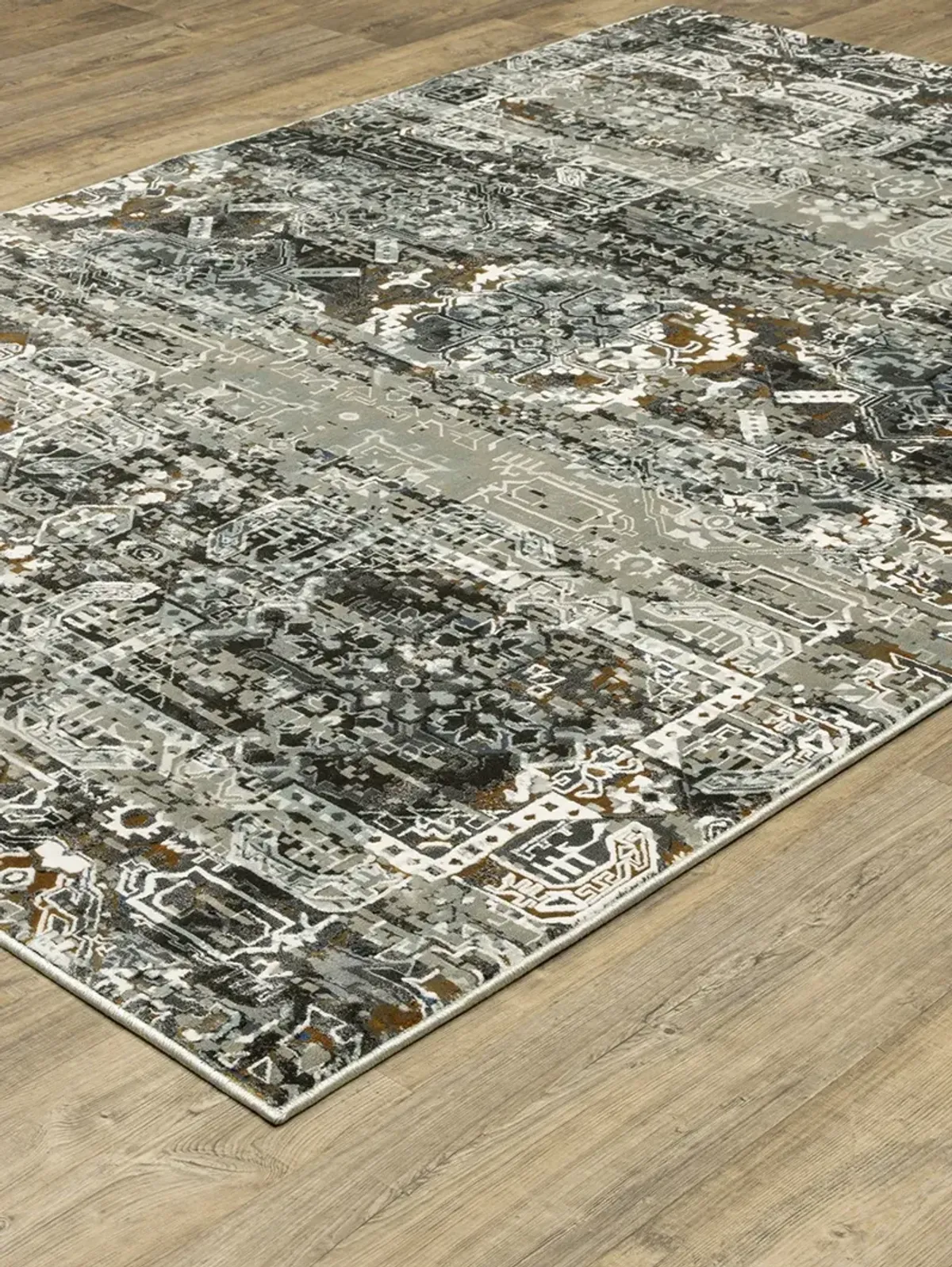 Gemini 2'3" x 7'6" Charcoal Rug