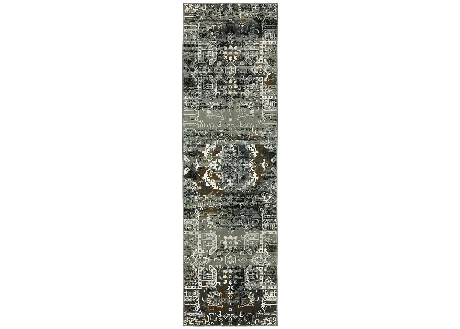 Gemini 2'3" x 7'6" Charcoal Rug