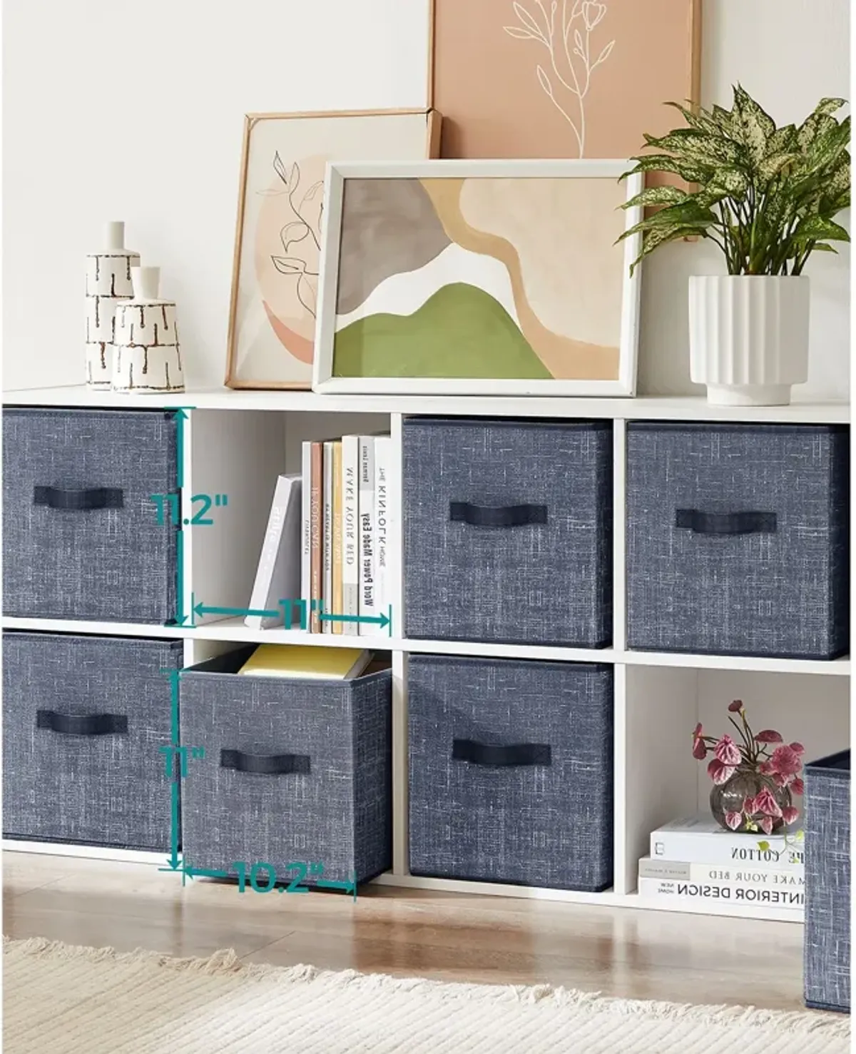 Non-Woven Fabric Storage Cubes with Double Handles