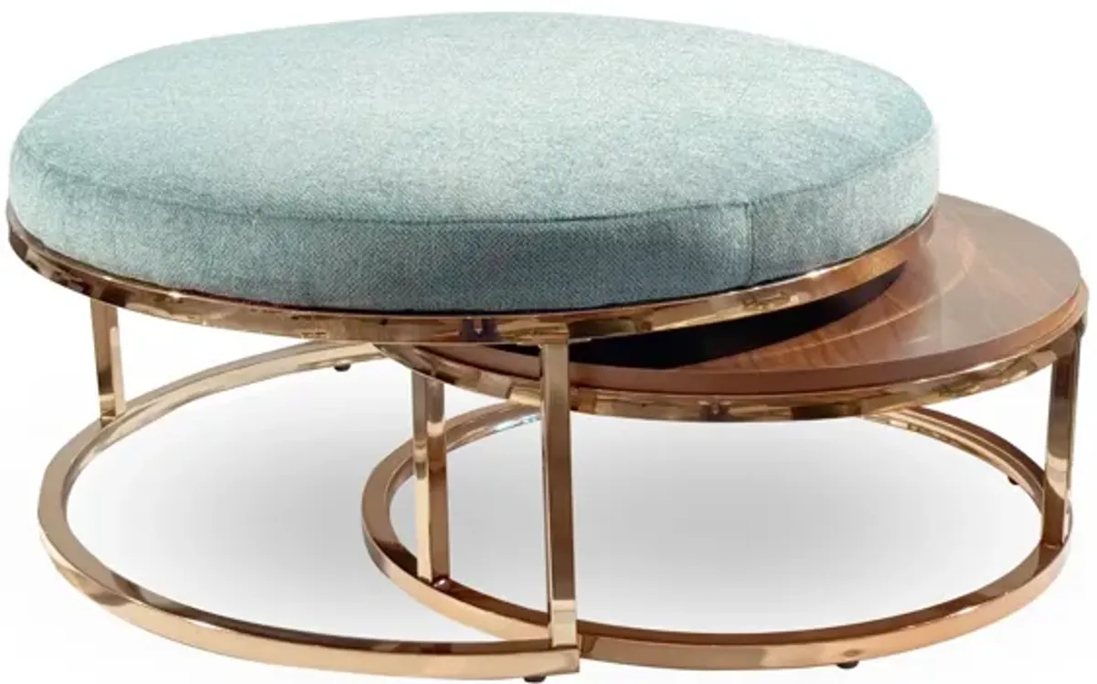 Teal Ottoman