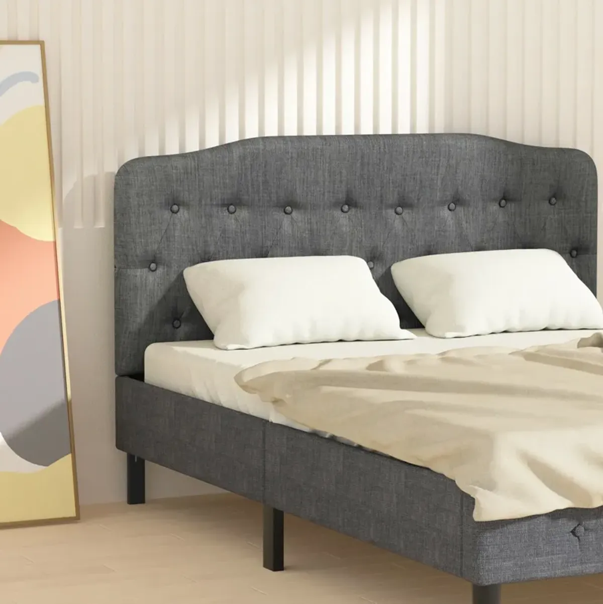 Queen Upholstered Headboard with Adjustable Heights