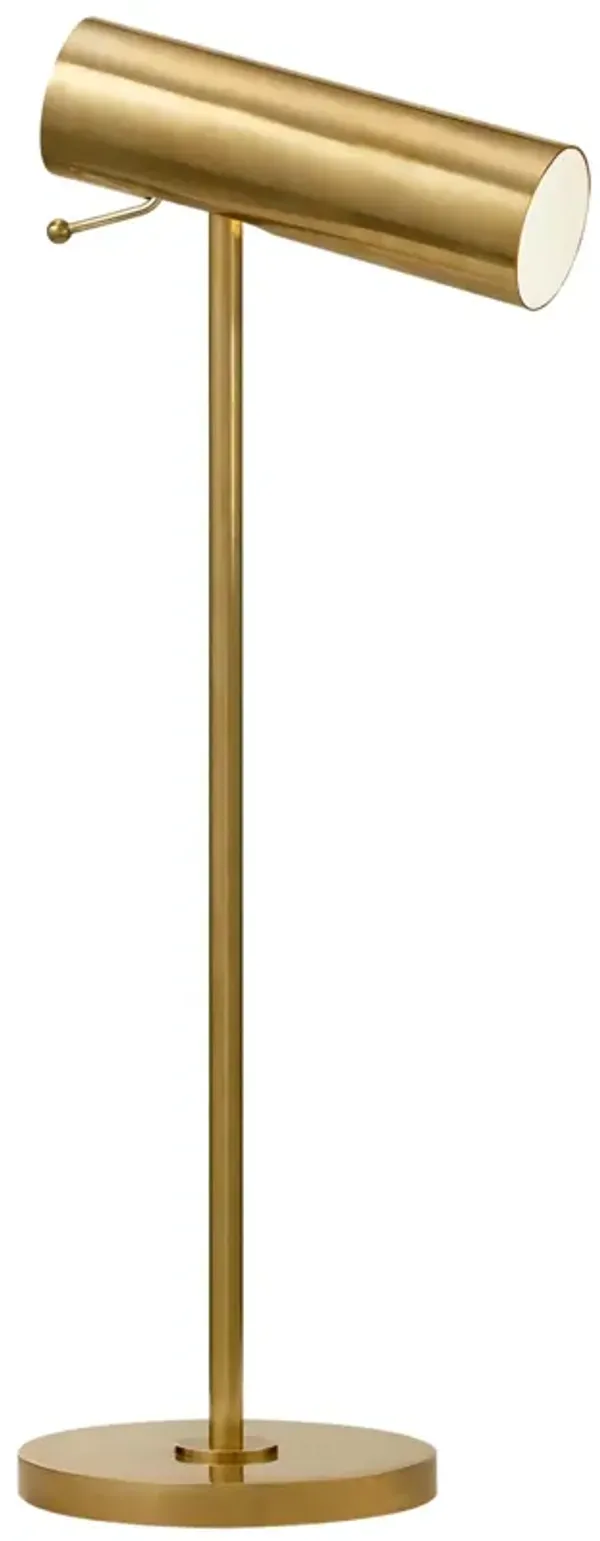 Lancelot Pivoting Desk Lamp, Antique Brass