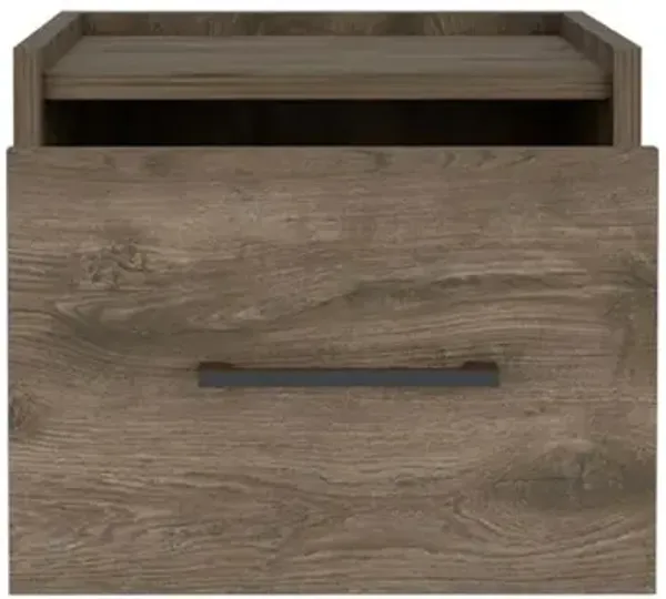 Floating Nightstand, Space-Saving Design with Handy Drawer and Surface