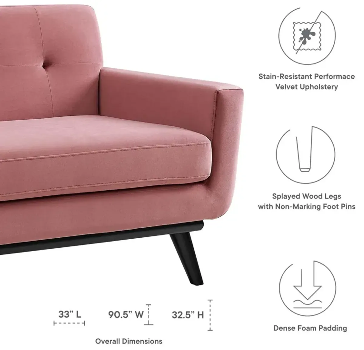 Engage Performance Velvet Sofa