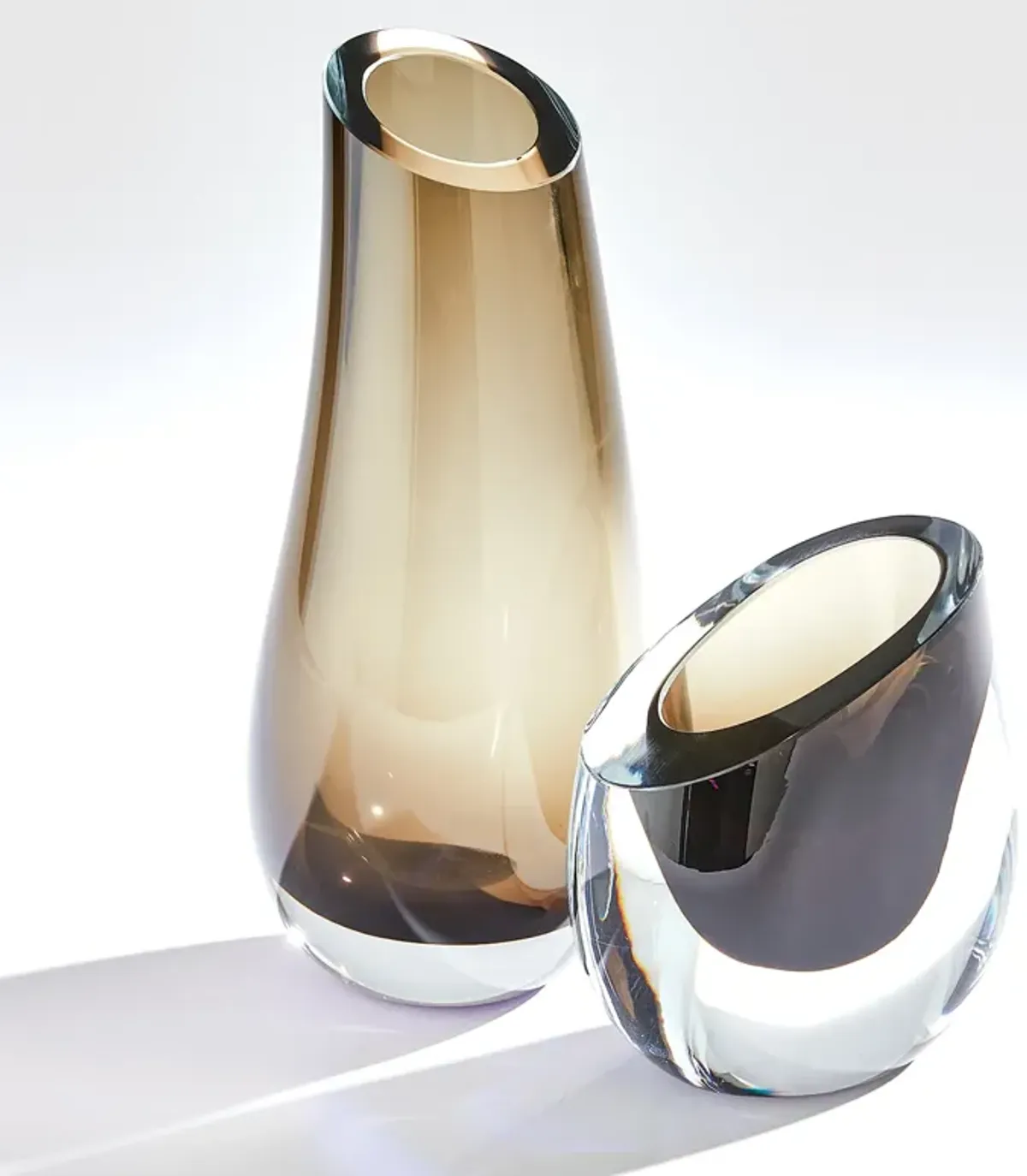 Slant Vase-Grey Small