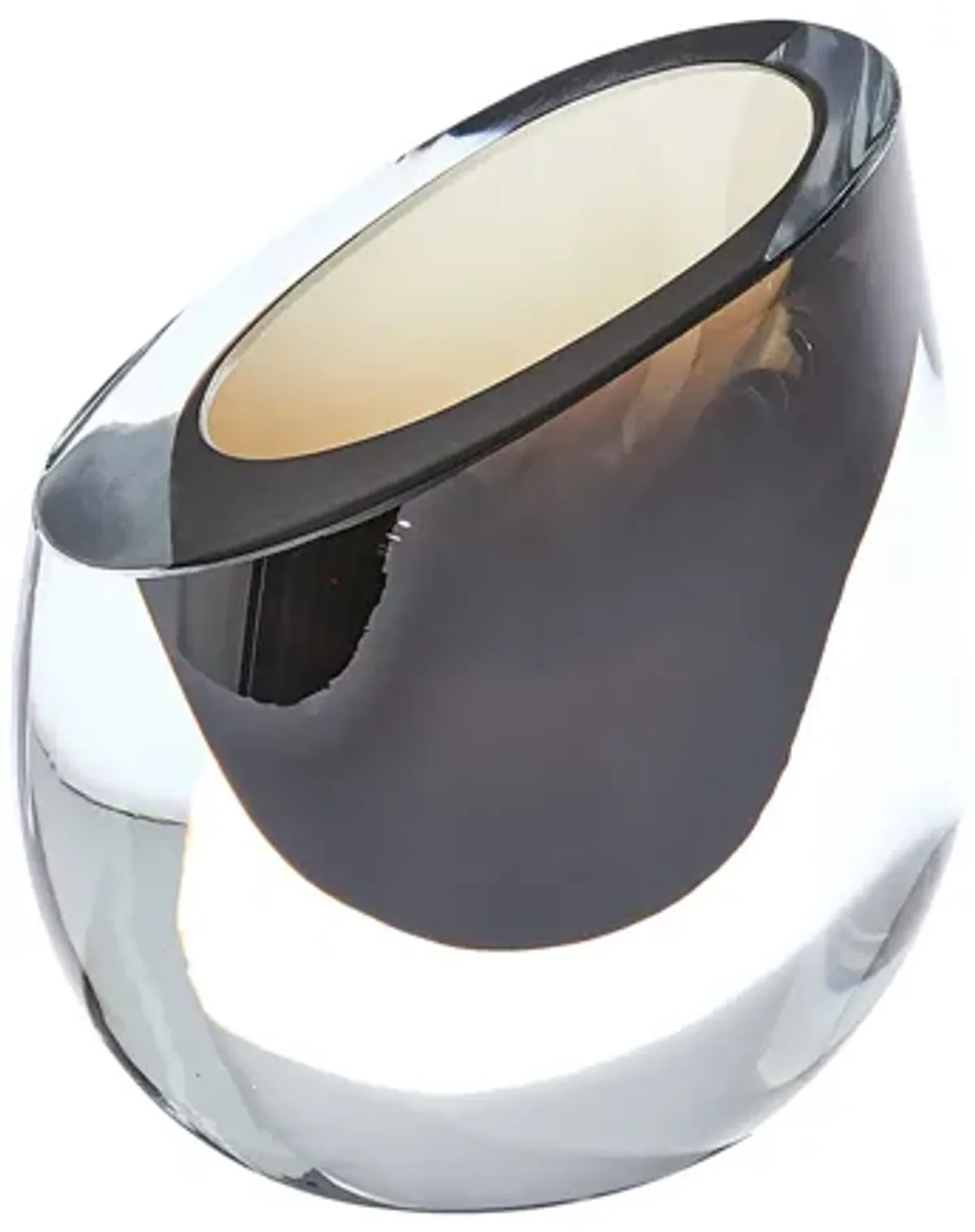 Slant Vase-Grey Small