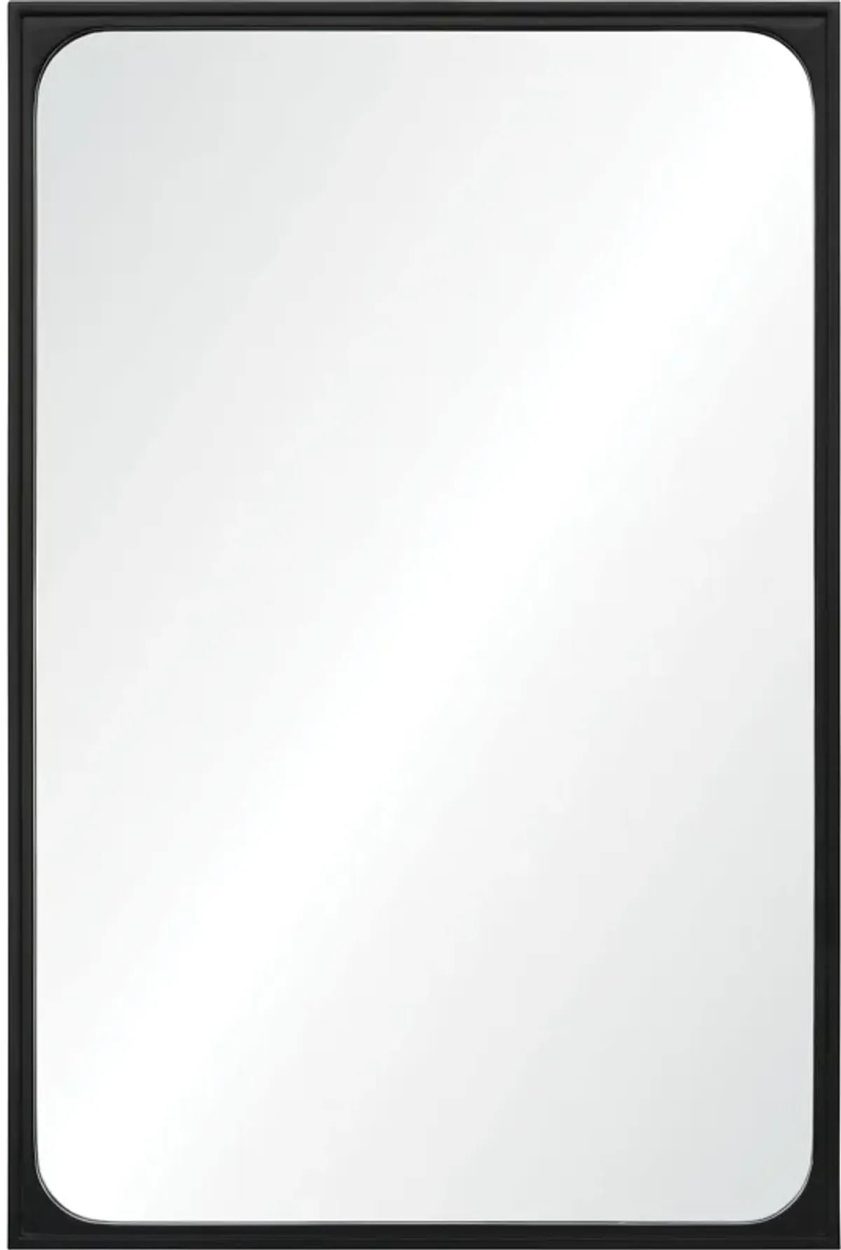 36" Black Wooden Framed Rectangular Wall Mirror