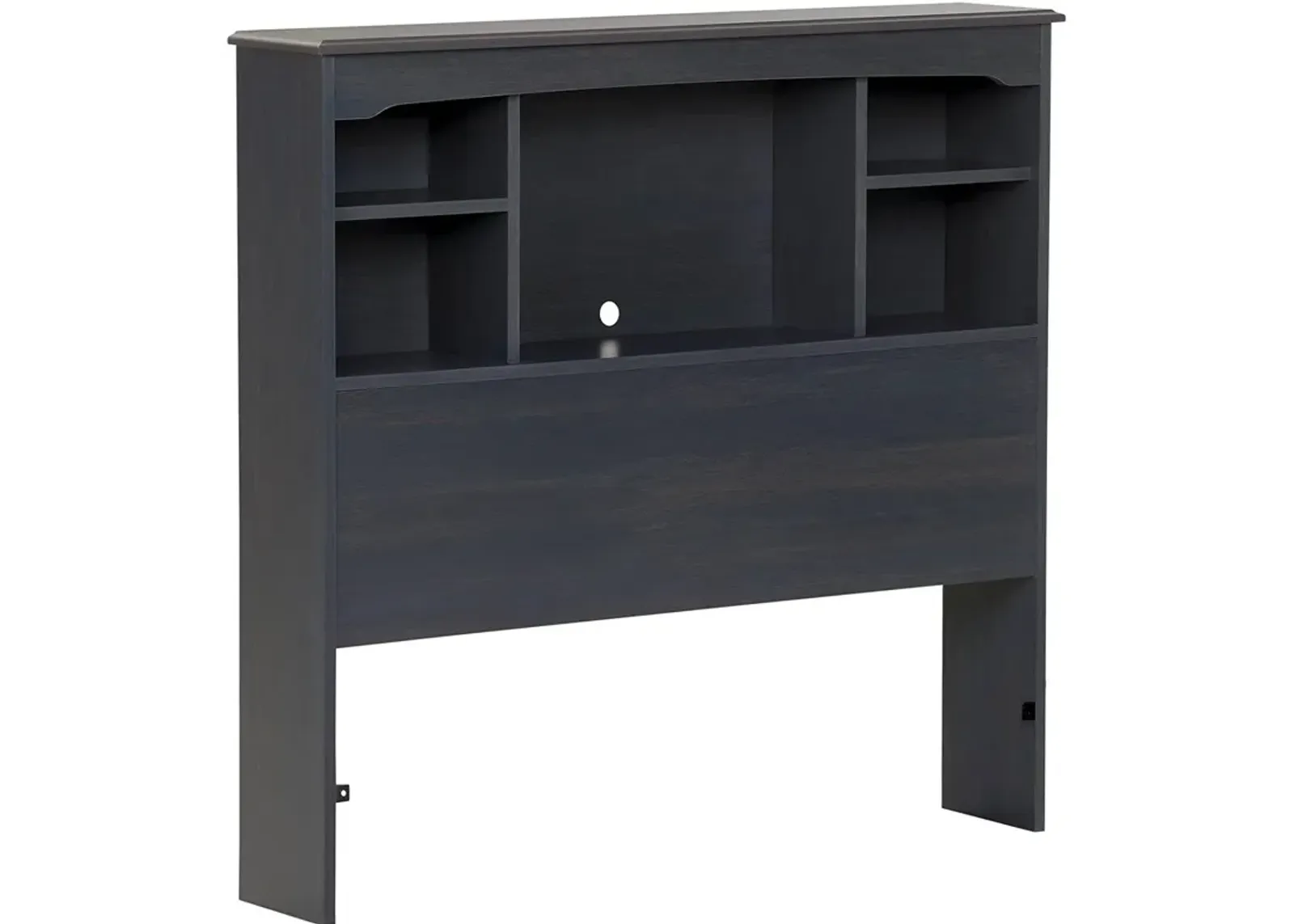 Hivvago Twin size Bookcase Headboard in Dark Blueberry Finish