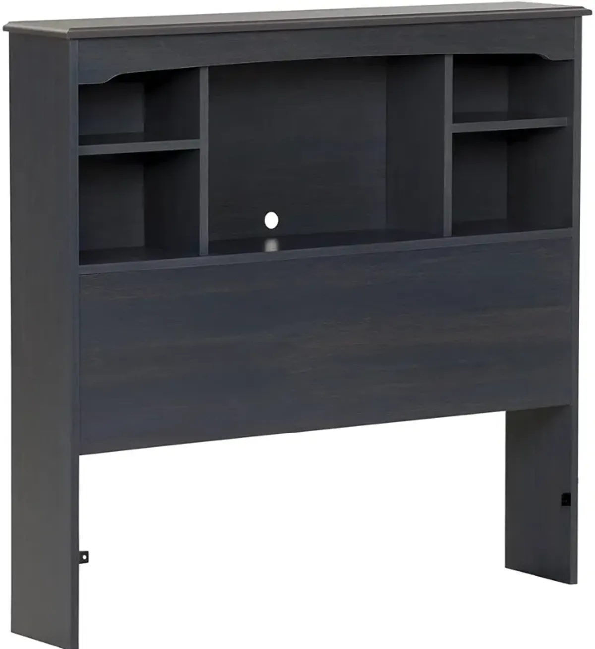 Hivvago Twin size Bookcase Headboard in Dark Blueberry Finish