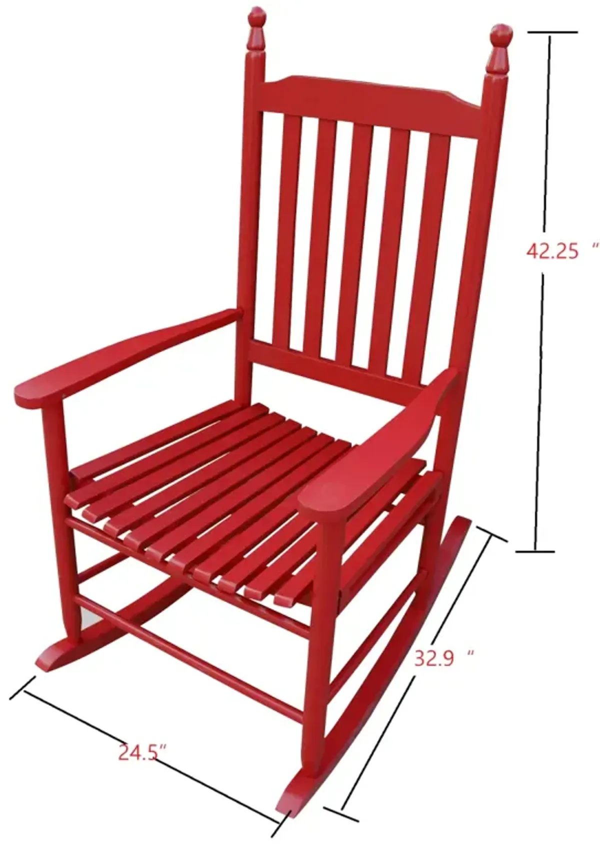 Wooden Porch Rocker Chair III