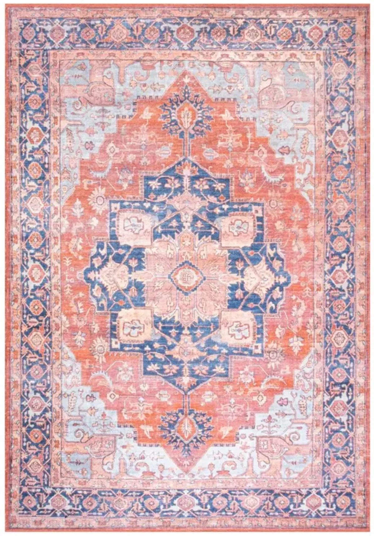 Maris Ornate Medallion Machine-Washable Area Rug