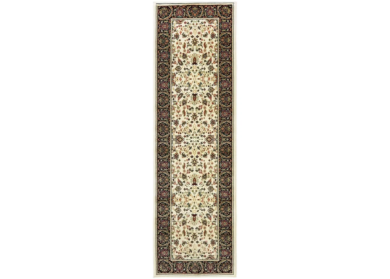 Kashan 2'3" x 7'6" Ivory Rug