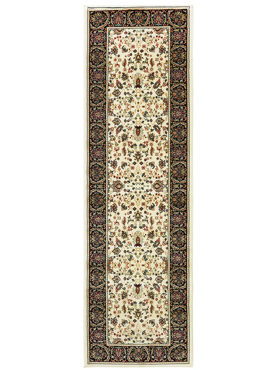 Kashan 2'3" x 7'6" Ivory Rug