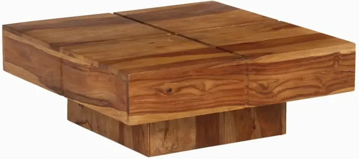 vidaXL Coffee Table Solid Sheesham Wood 31.5x31.5x11.8