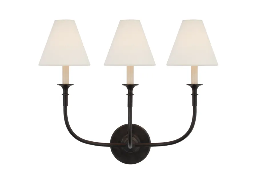 Piaf Triple Sconce