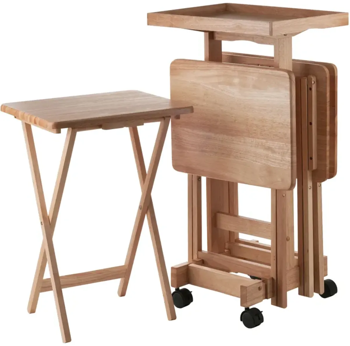 Isabelle 6-Pc Snack Table Set, Natural