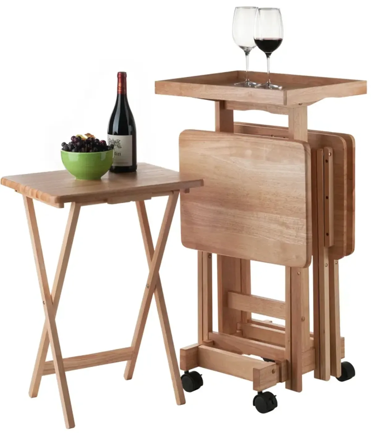 Isabelle 6-Pc Snack Table Set, Natural