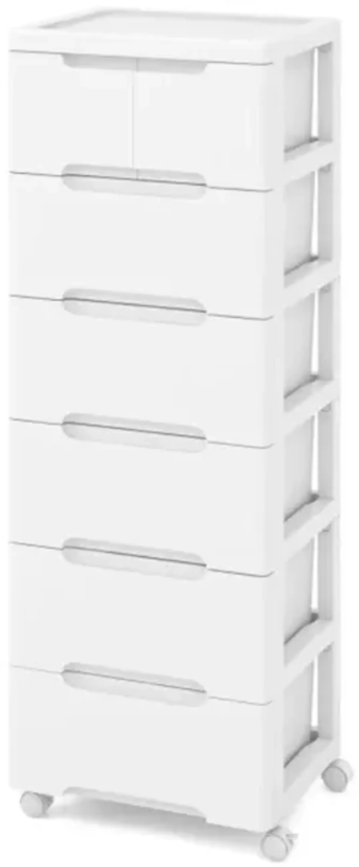 Hivvago Rolling Storage Cabinet with Universal Wheels and Drawers