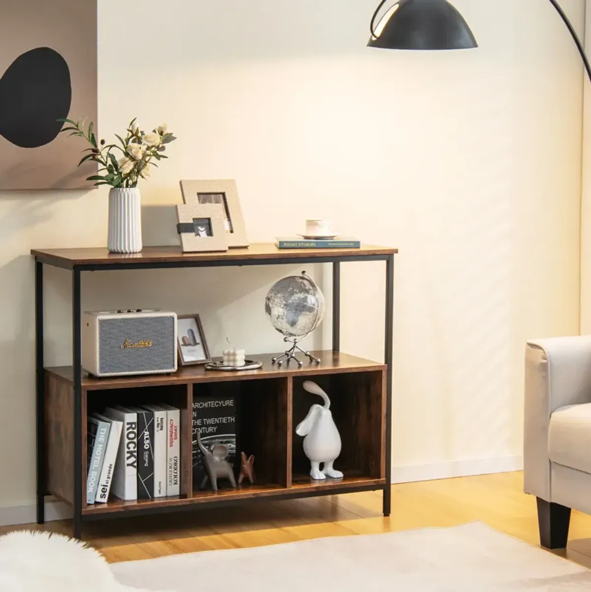 Modern Kitchen Buffet Sideboard with 3 Compartments