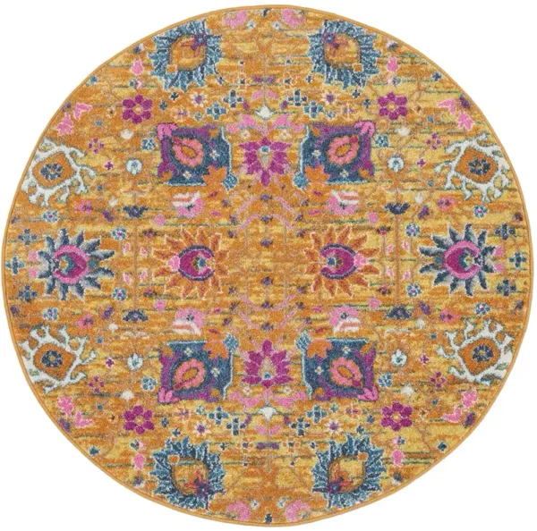 Passion PSN01 Sunburst 4' x Round Rug