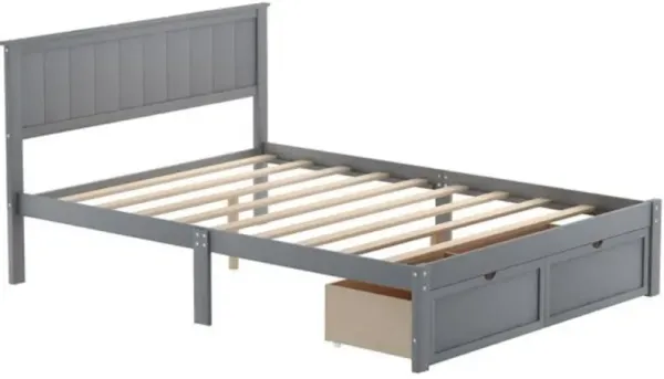 Platform Bed with Under-Bed Storage Drawers for Extra Organization