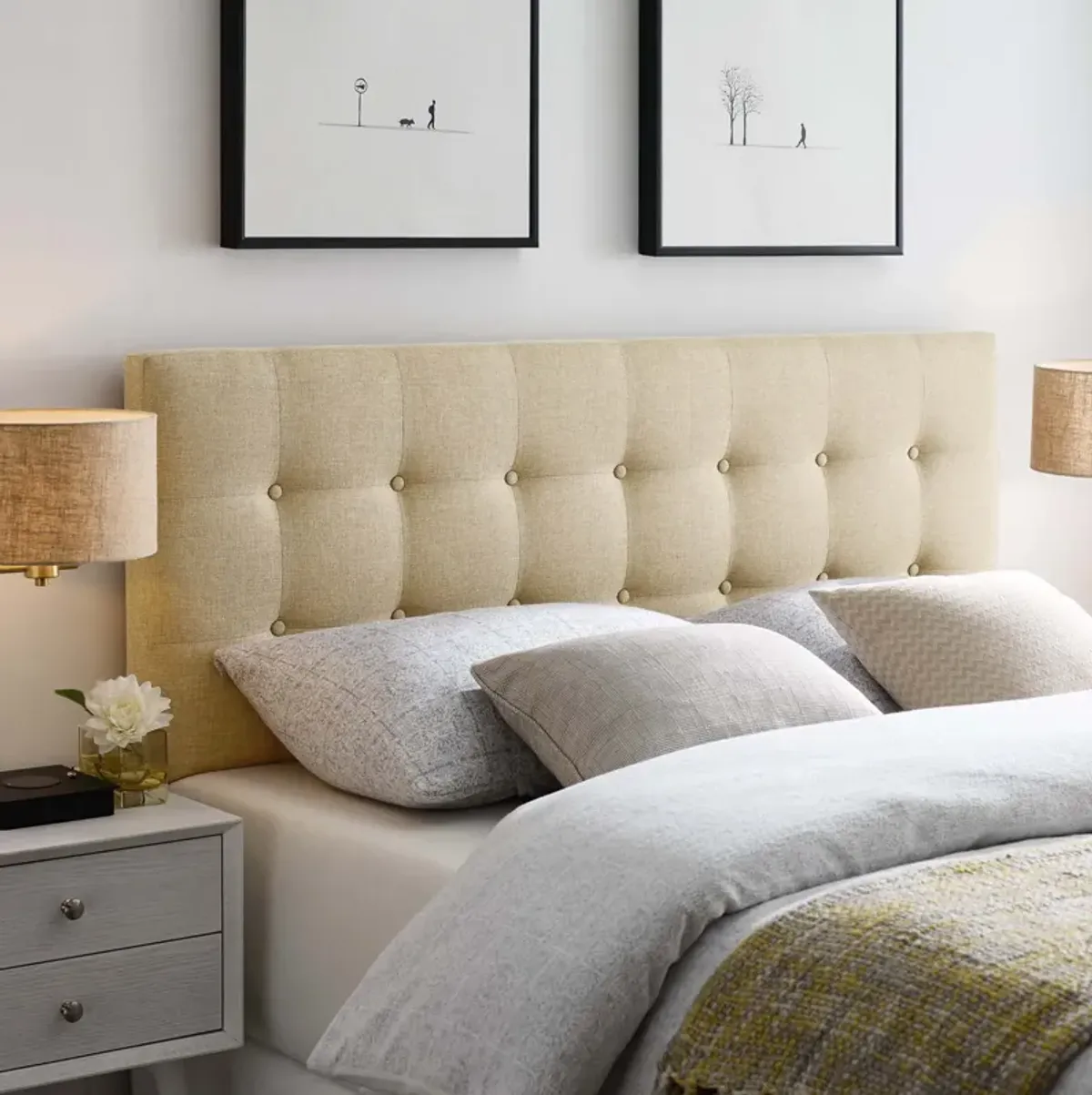 Modway - Emily Queen Upholstered Fabric Headboard