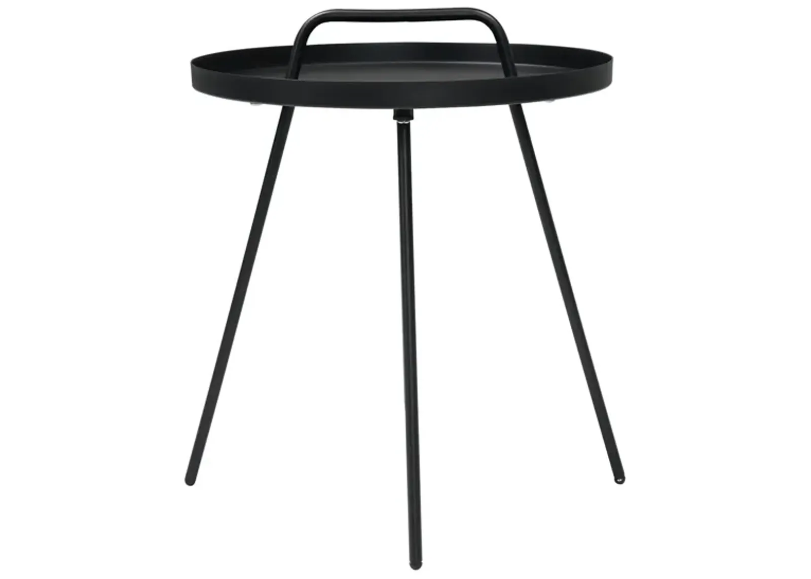 MONDAWE Iron Sheet Patio Round Coffee Table Side Table with Handle