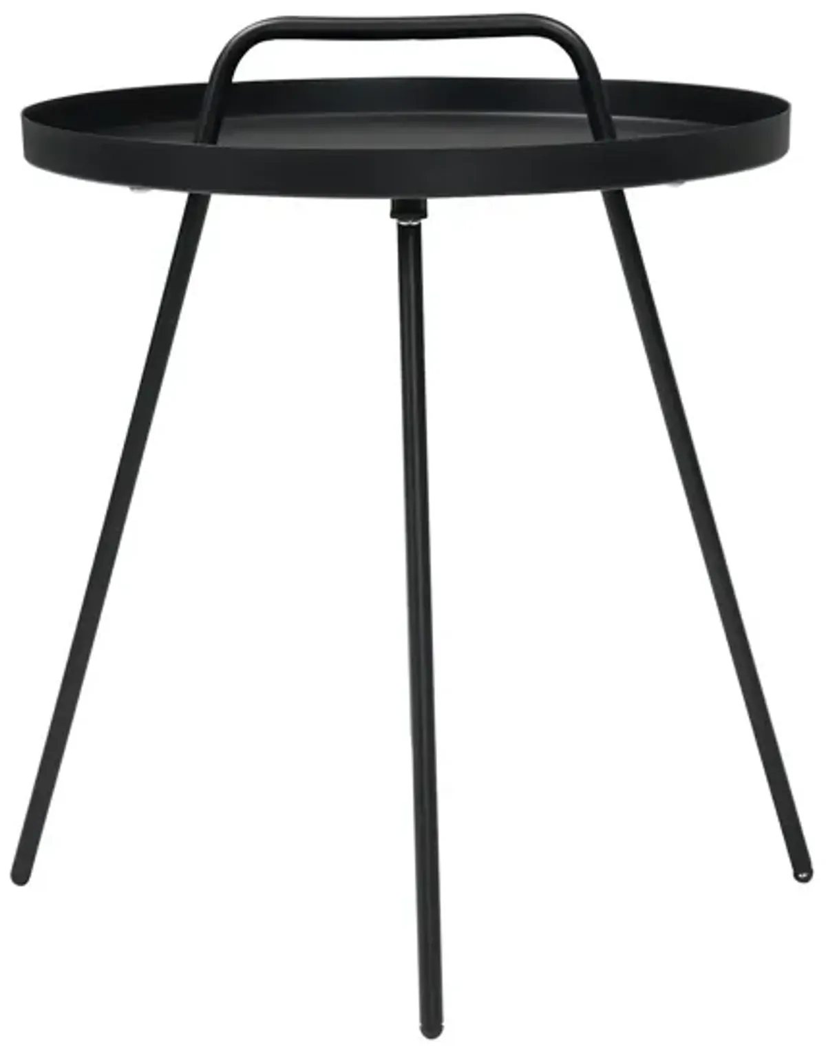 MONDAWE Iron Sheet Patio Round Coffee Table Side Table with Handle