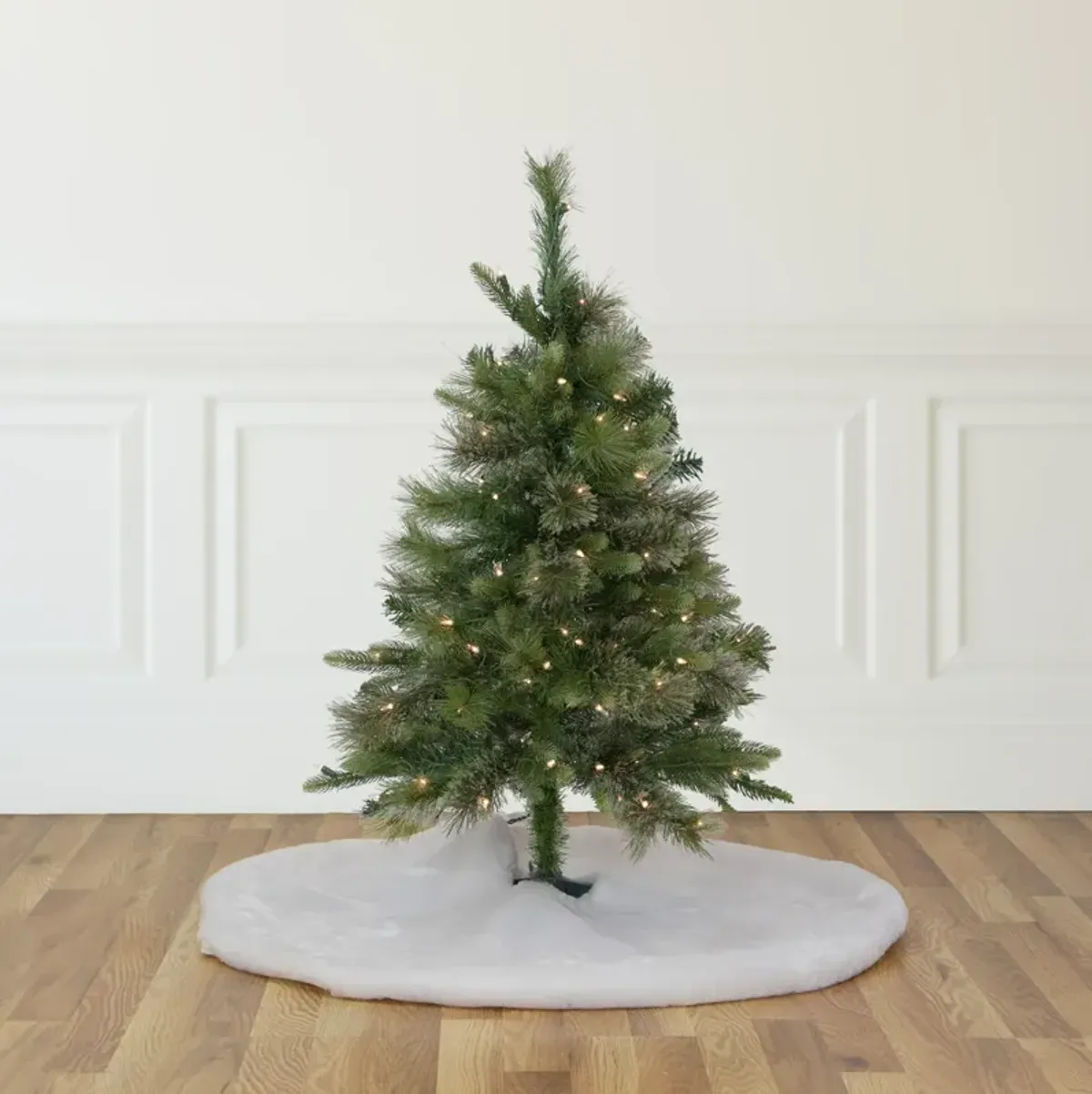 3' Pre-Lit Kingston Cashmere Pine Full Artificial Christmas Tree  Clear Lights