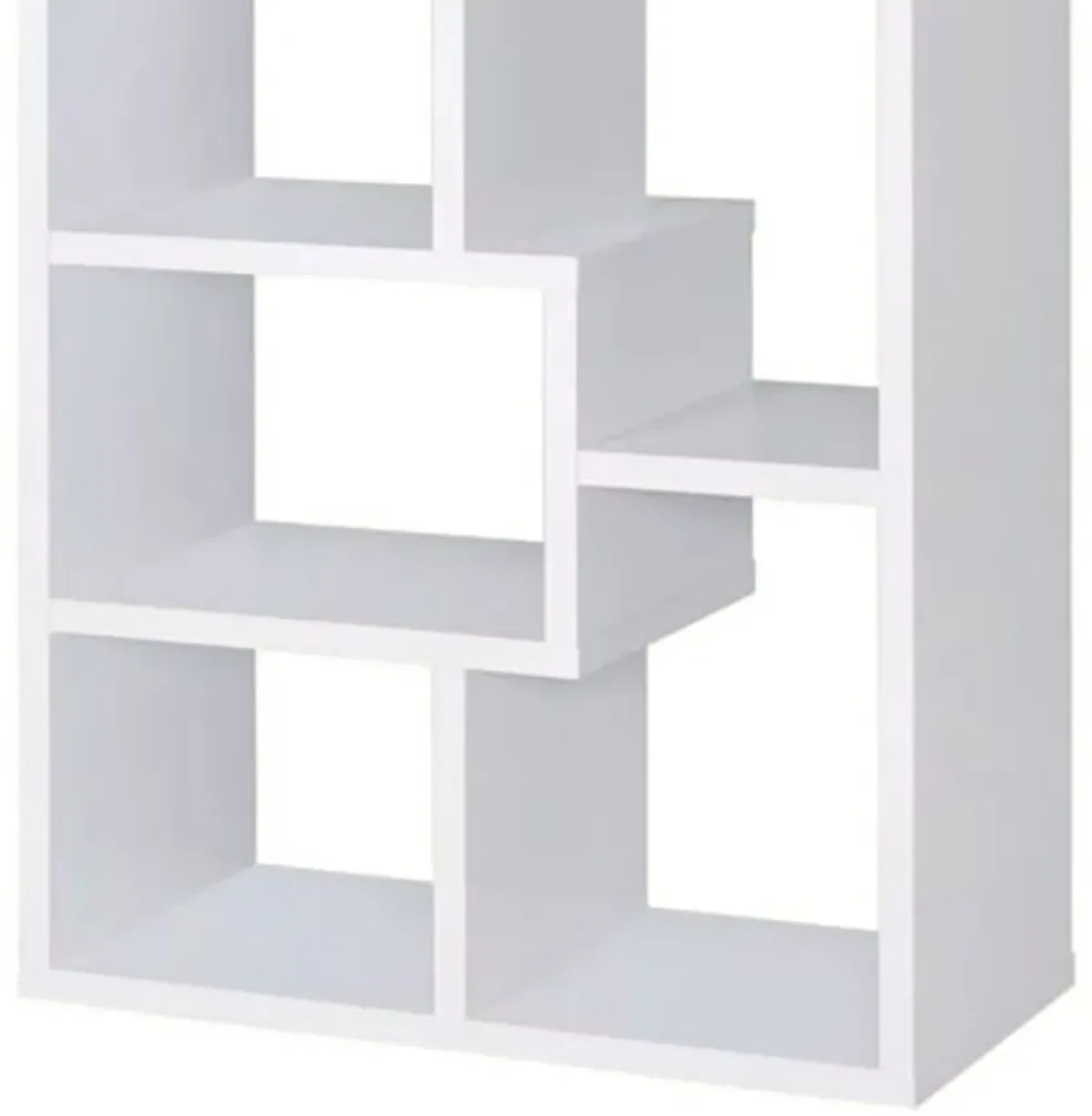 Mesmerizing Multiple Cubed Rectangular Bookcase, White-Benzara