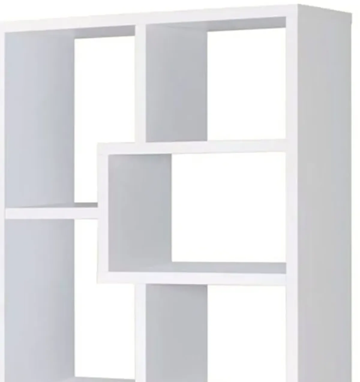 Mesmerizing Multiple Cubed Rectangular Bookcase, White-Benzara