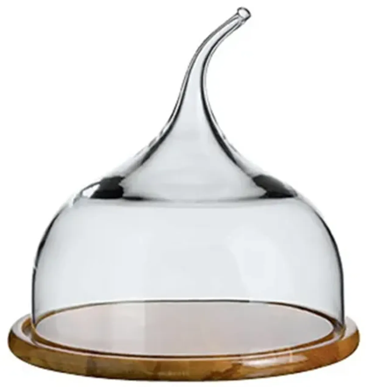 Senses™ Large Glass Dome with Wood Base