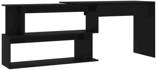 vidaXL Corner Desk Black 47.2"x19.7"x29.9" Chipboard
