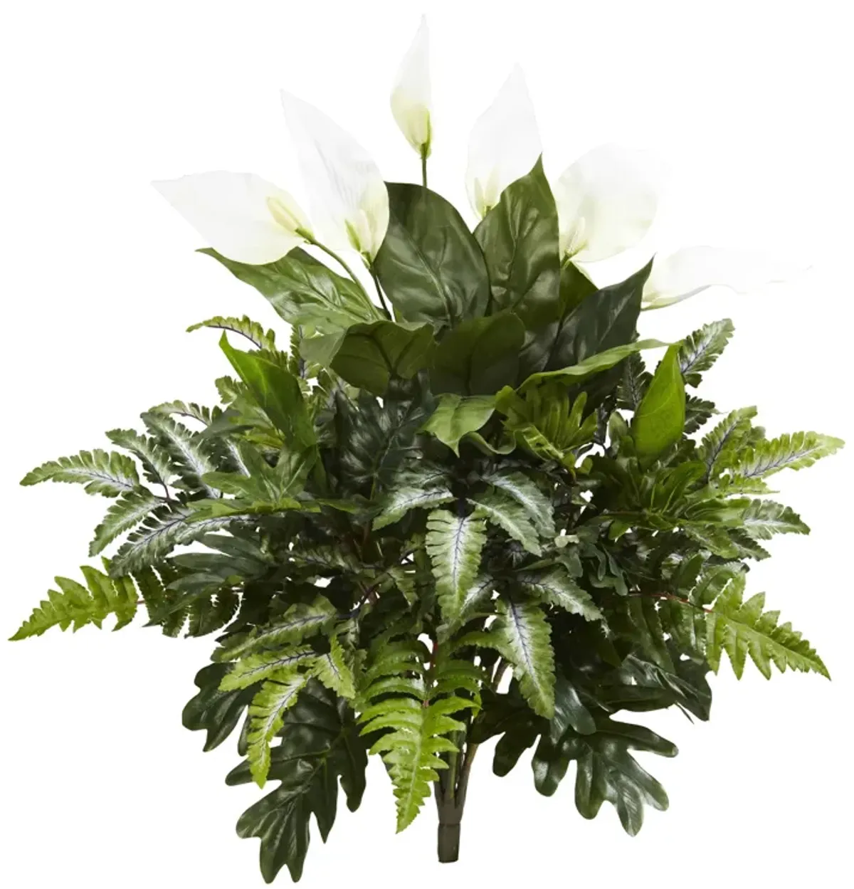 Hivvago 27" Mixed Spathifyllum Artificial Plant (Set of 2)