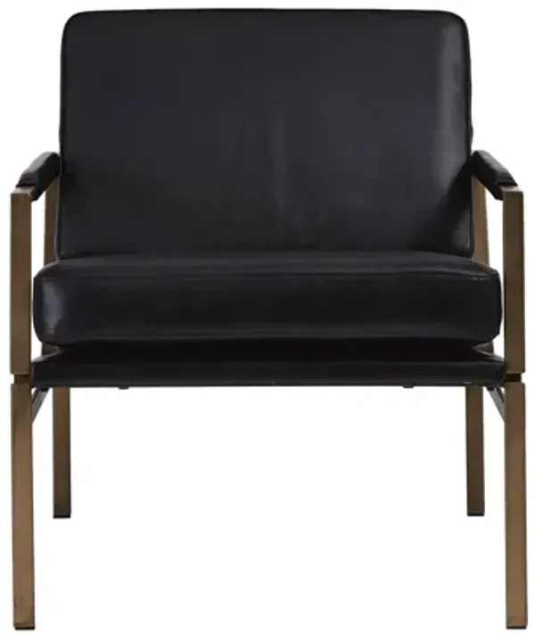 Puckman Black Accent Chair