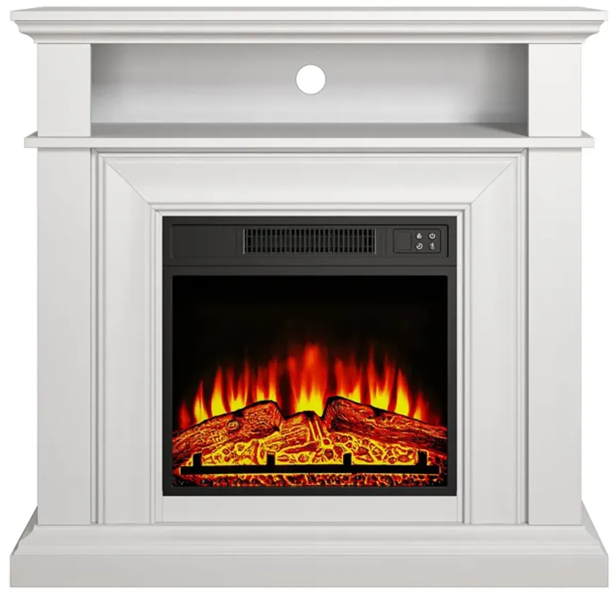 FESTIVO 36-Inch Electric Fireplace with Mantel & Wood Finish