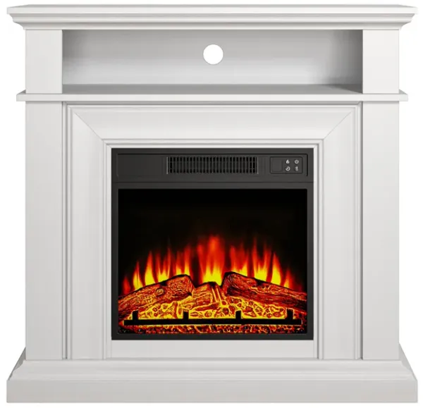 FESTIVO 36-Inch Electric Fireplace with Mantel & Wood Finish
