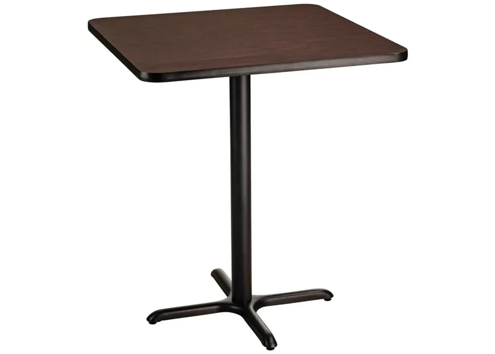 NPS® Café Table, 36" Square, "X" Base, 42" Height, Particleboard Core/T-Mold