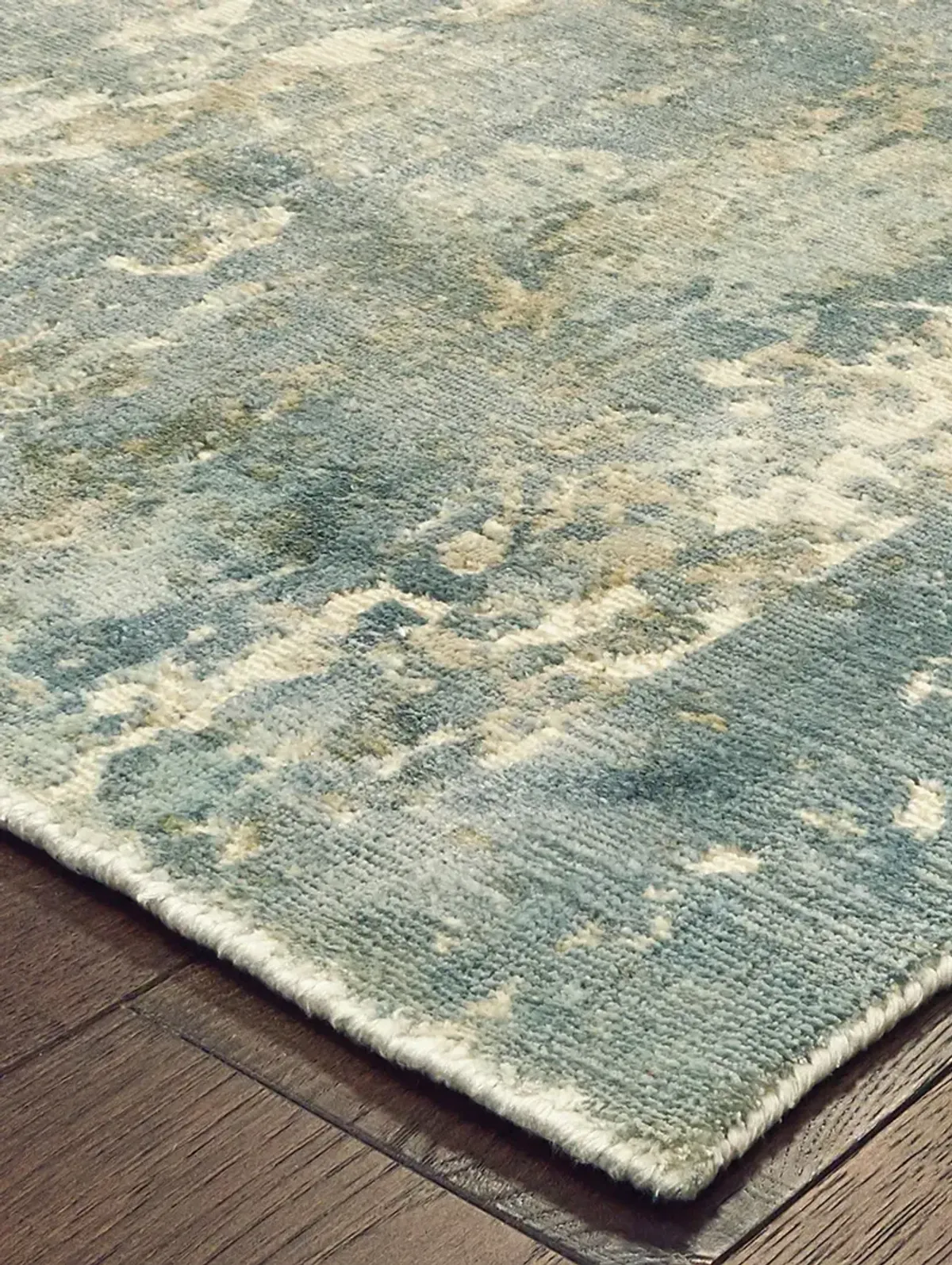 Formations 2'6" x 10' Blue Rug