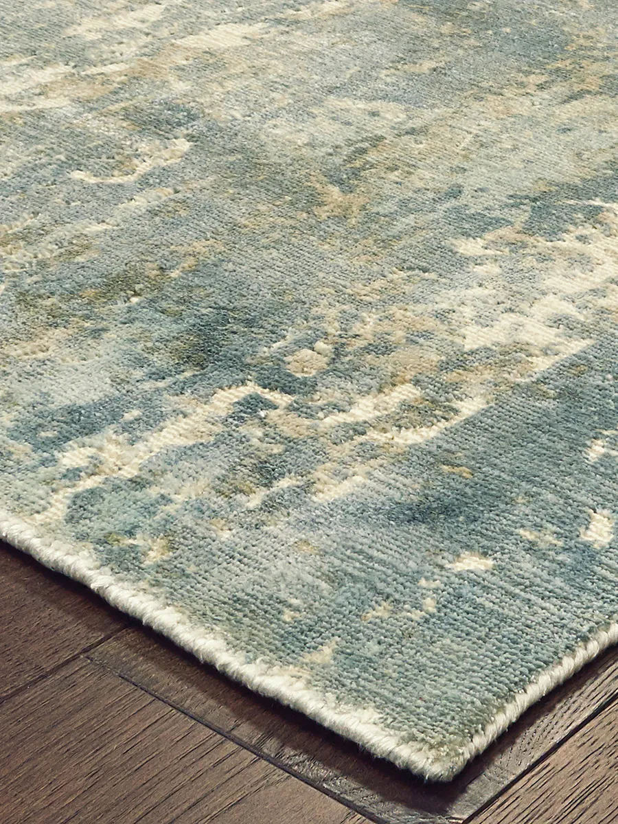 Formations 2'6" x 10' Blue Rug