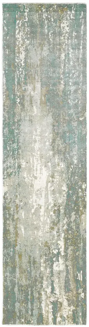 Formations 2'6" x 10' Blue Rug