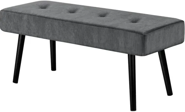 Mid-Century Corduroy Upholstered End-of-Bed Bench – Stylish Bedroom Accent