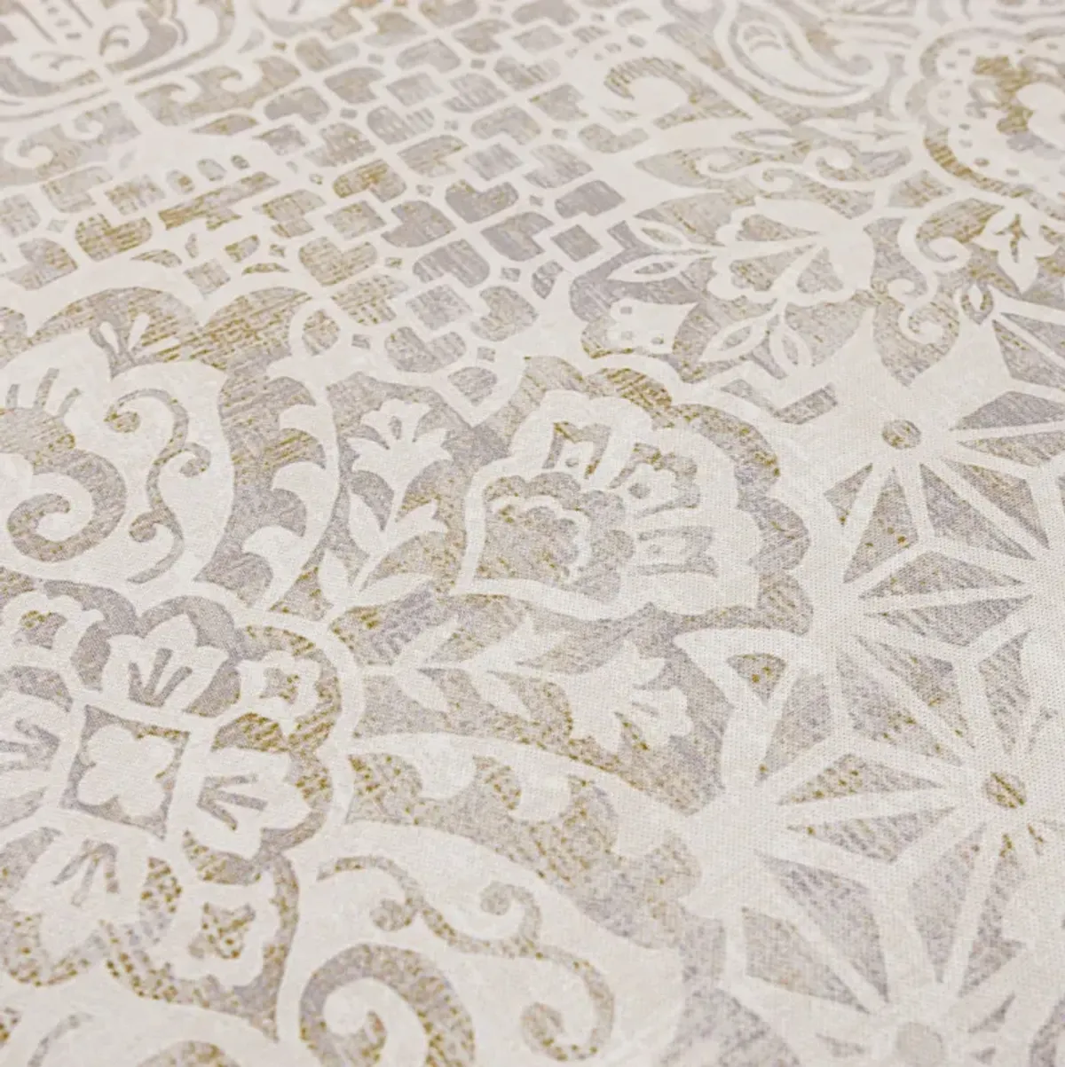 Damask Nouveau Tan  1' 8" x 3' 6" Door Mat