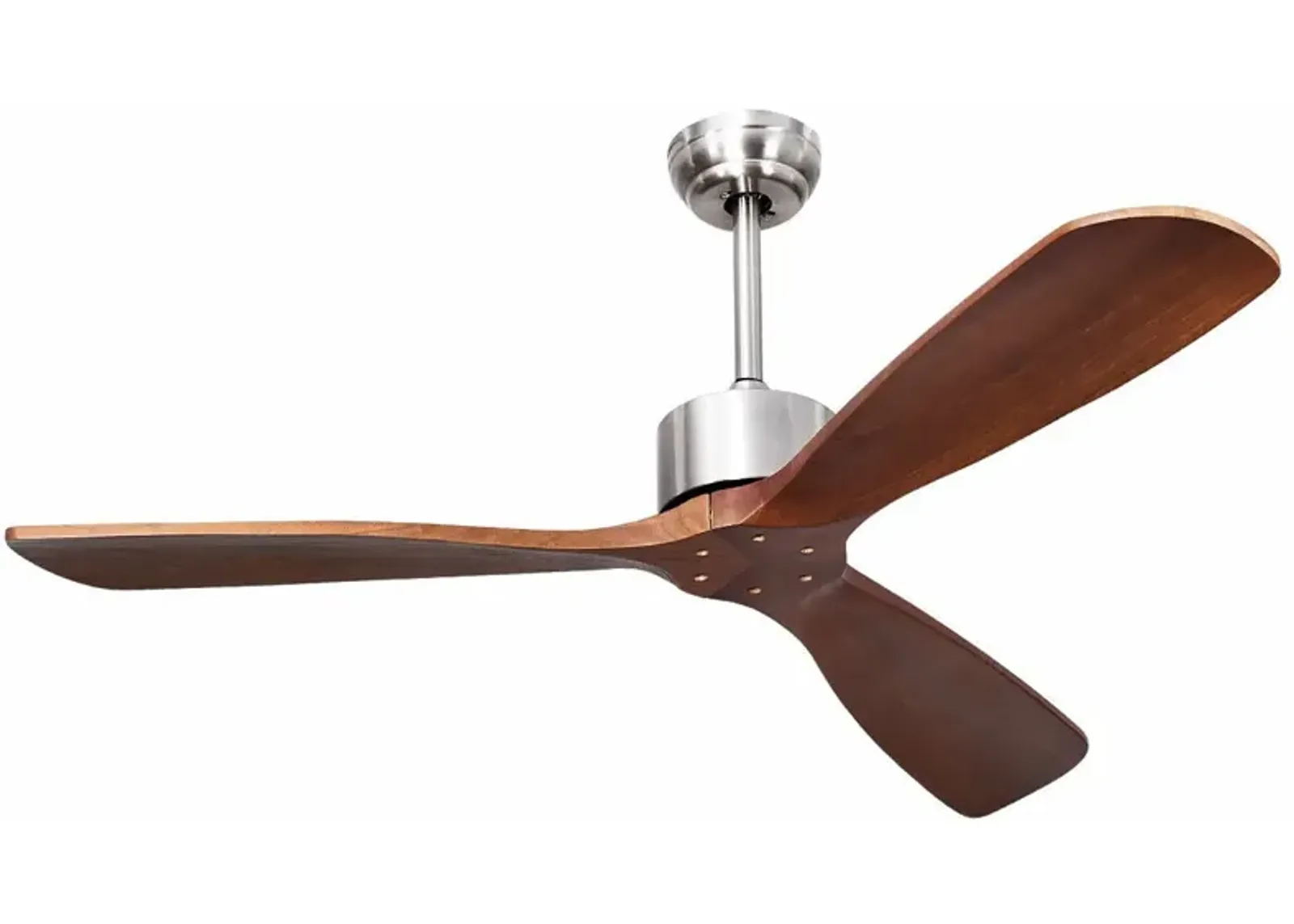 52 Inch Modern Brushed Nickel Finish Ceiling Fan with Remote Control